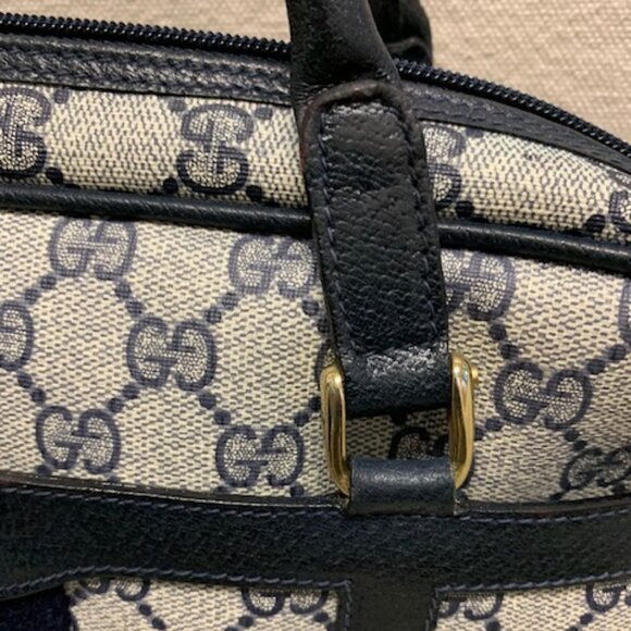 Vintage Gucci Navy GG Canvas Sherry Line Authentic Bag with COA - Picture 5 of 16